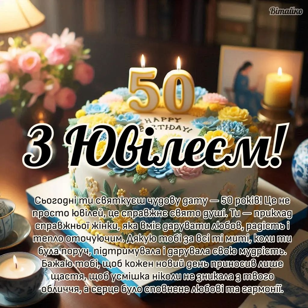  50-річчям для чоловіка