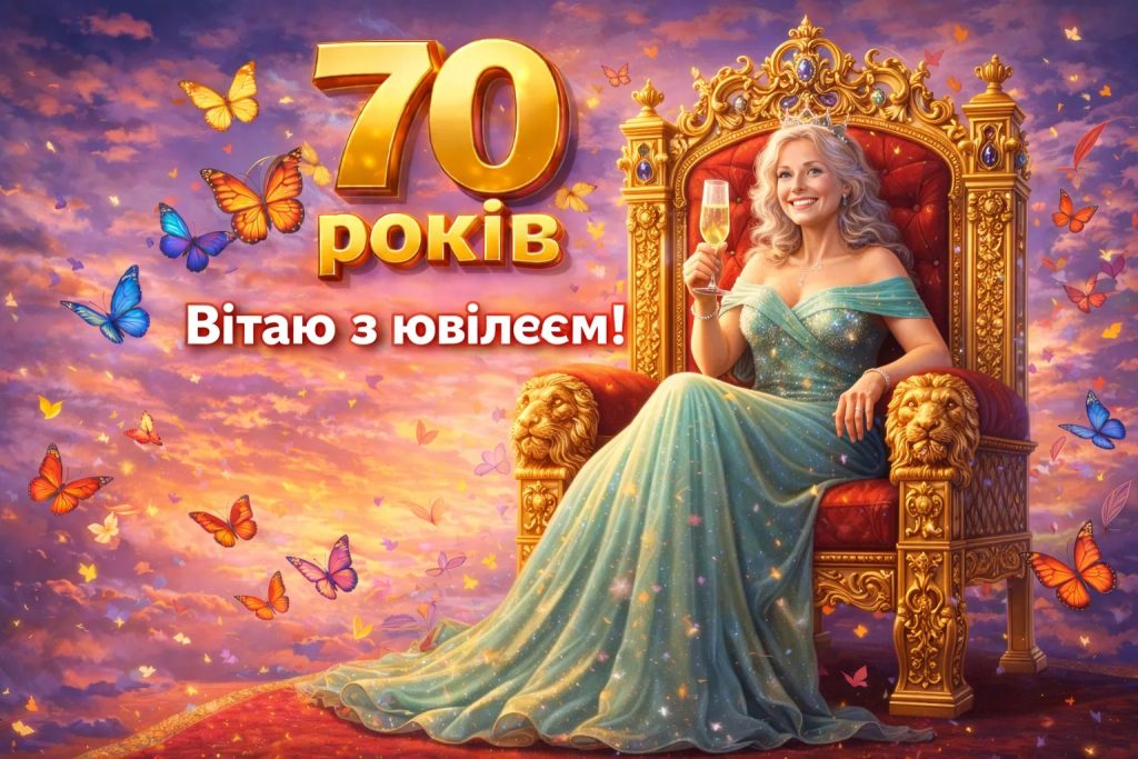 велика збірка привітань із 70-річчям своїми словами
