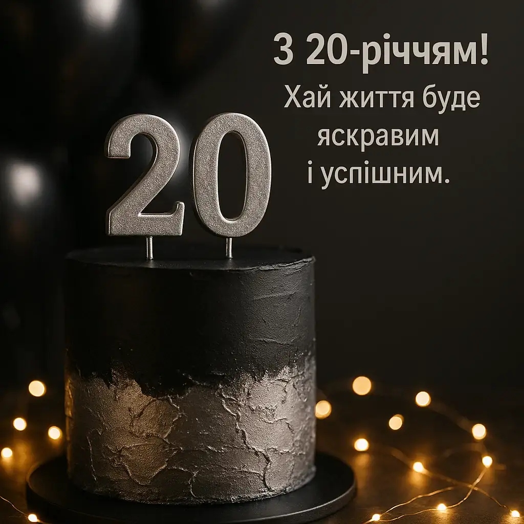 Найкращі привітання з 20-річчям хлопцю