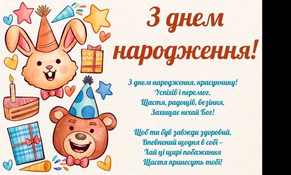 Найкращі привітання з днем народження хлопцеві