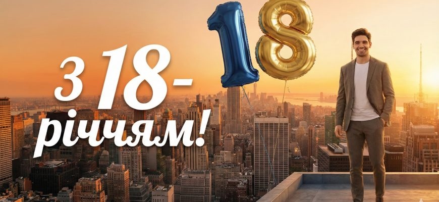 Найкращі привітання з 18-річчям: велика збірка щирих, сучасних та драйвових побажань на повноліття
